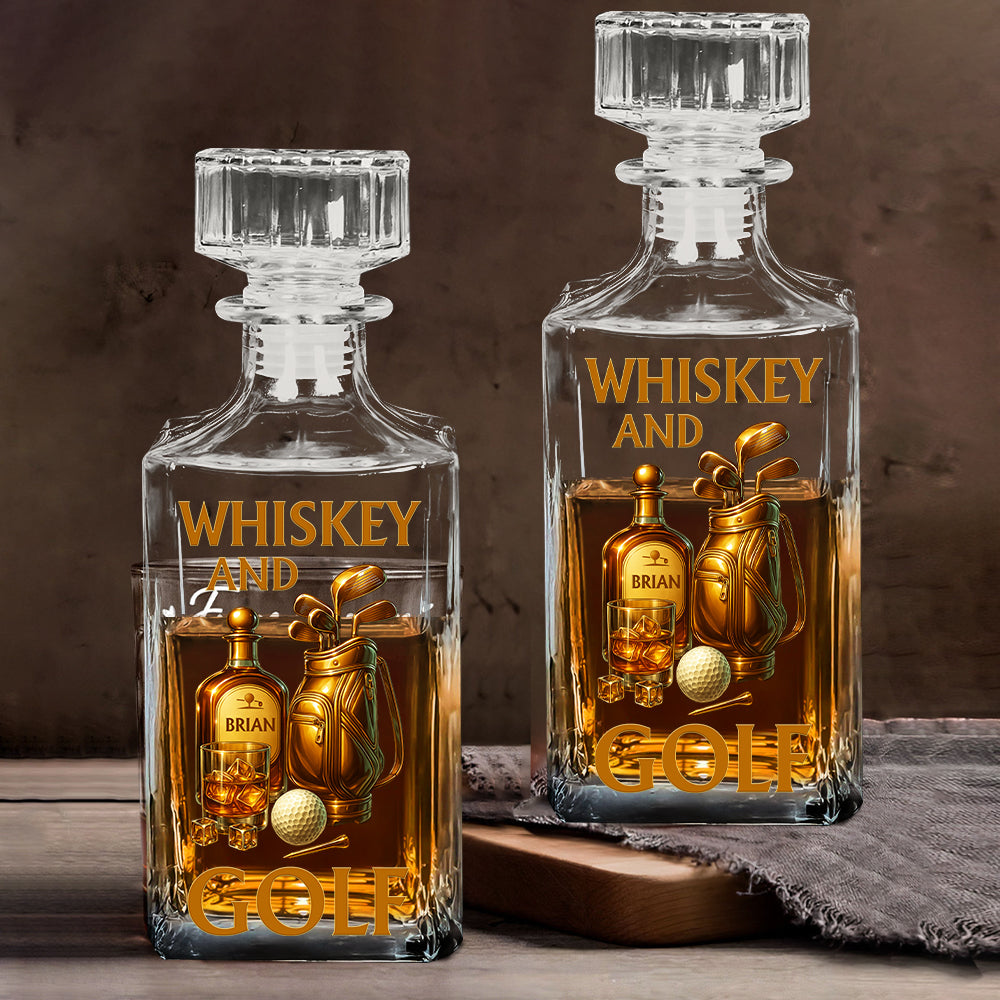 Whiskey & Golf - Personalized Golf Whiskey Glass