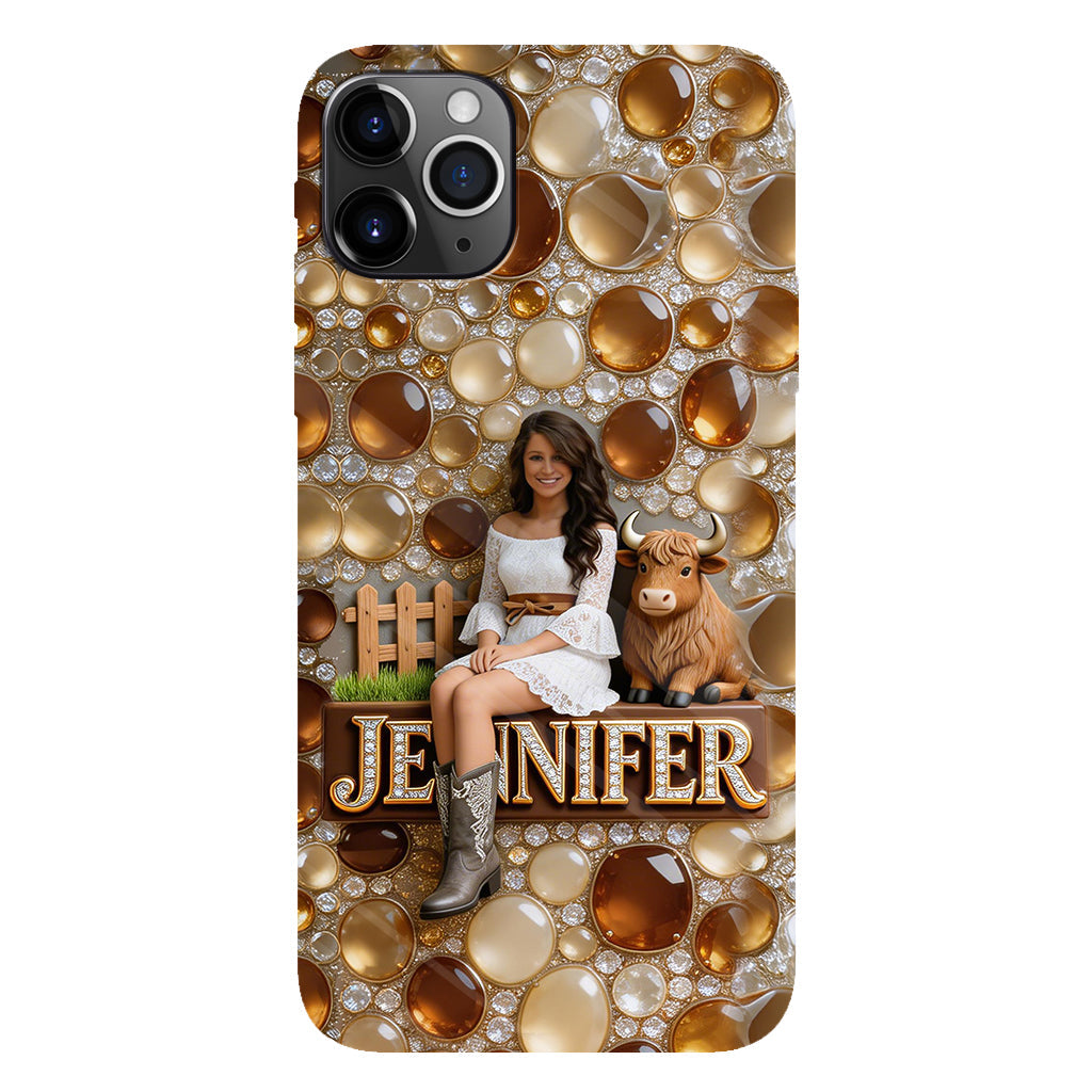 Just A Girl Who Loves Highland Cows - Personalized Highland Cow Full Print Phone Case