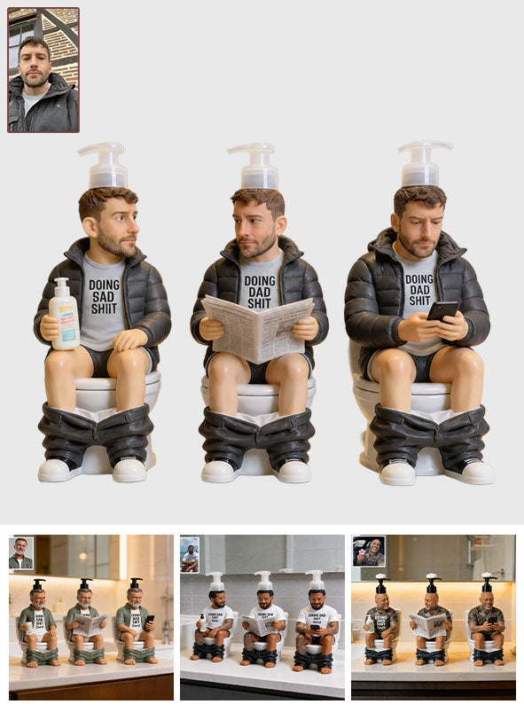 Doing Dad Sh*t, Funny Pack Of Three Bathroom Dispenser, Father's Day Gift - Personalized Father Pump Dispenser