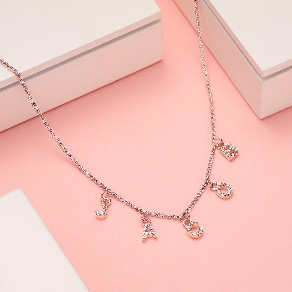 Any Letter - Personalized Diamond Initial Name Necklace