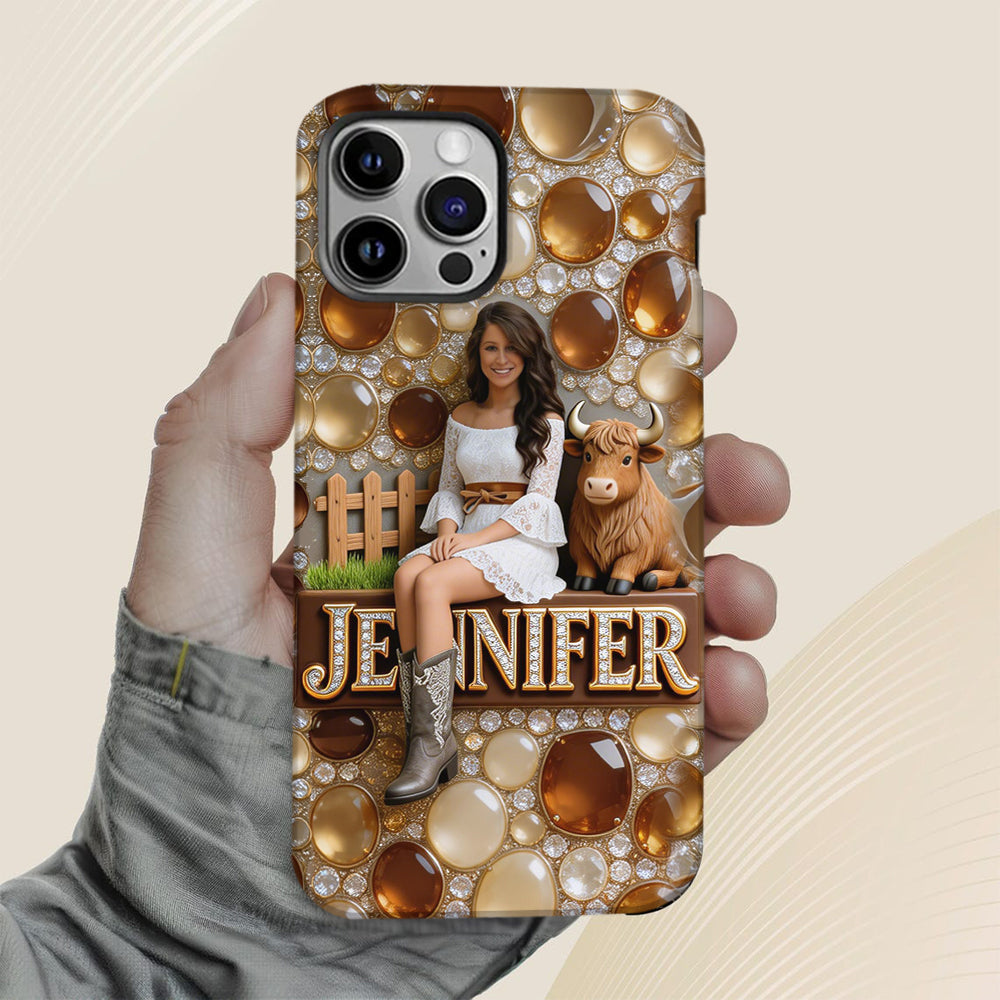 Just A Girl Who Loves Highland Cows - Personalized Highland Cow Full Print Phone Case
