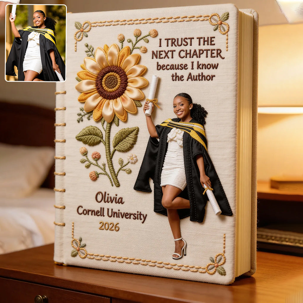 Floral Graduation - Personalized Graduation Leather Journal