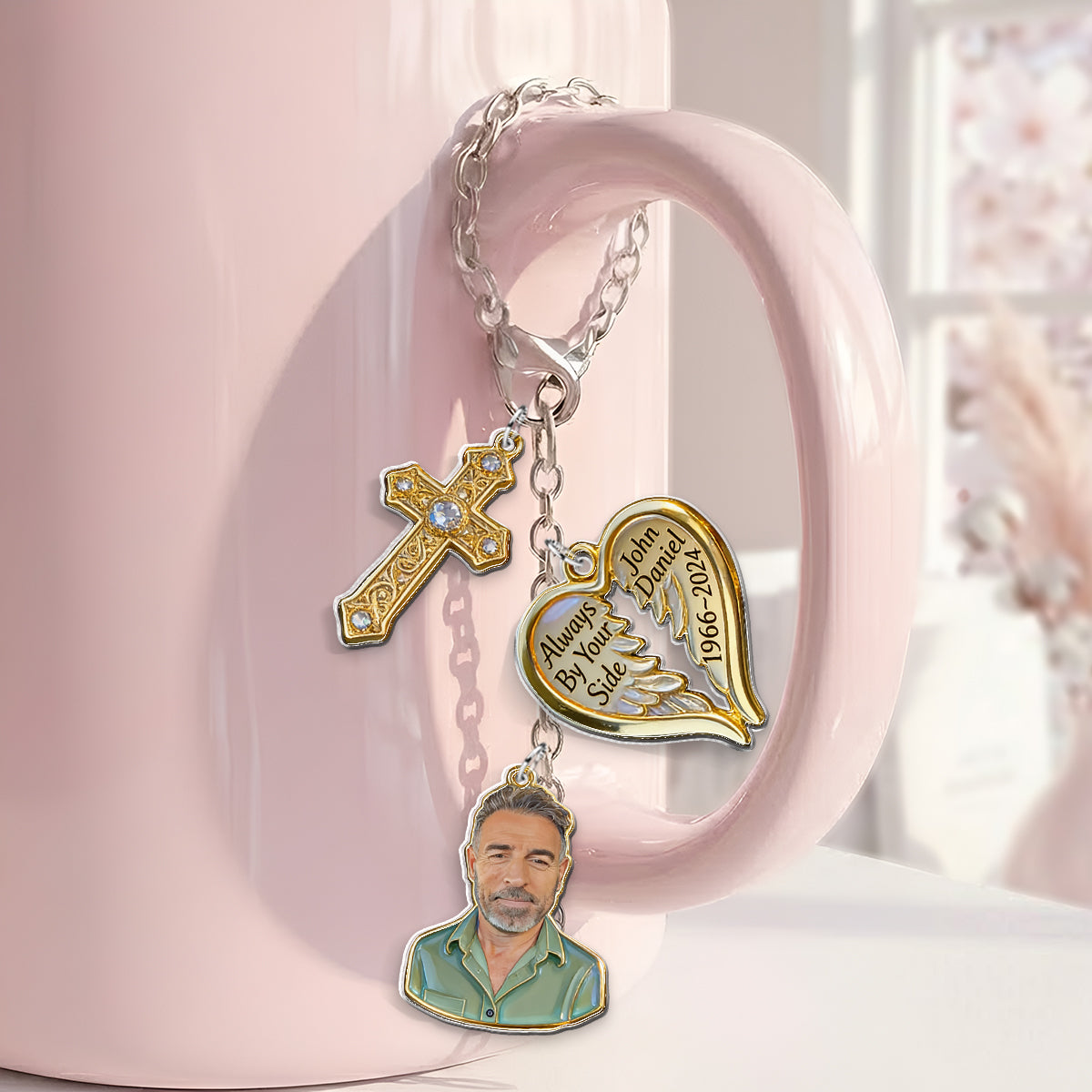 Always By Your Side - Personalized Memorial Dangling Charms