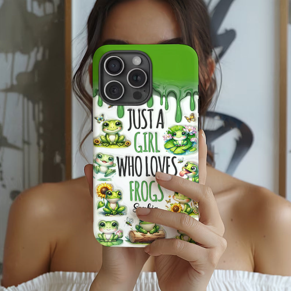 Just A Girl Who Loves Frogs - Personalized Frog Full Print Phone Case