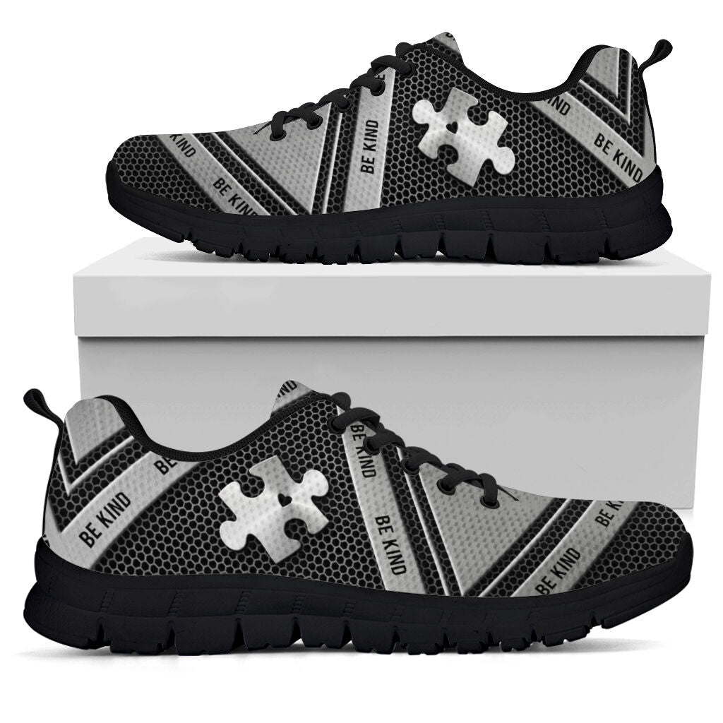 Metallic Pattern Autism Awareness Sneakers 0622