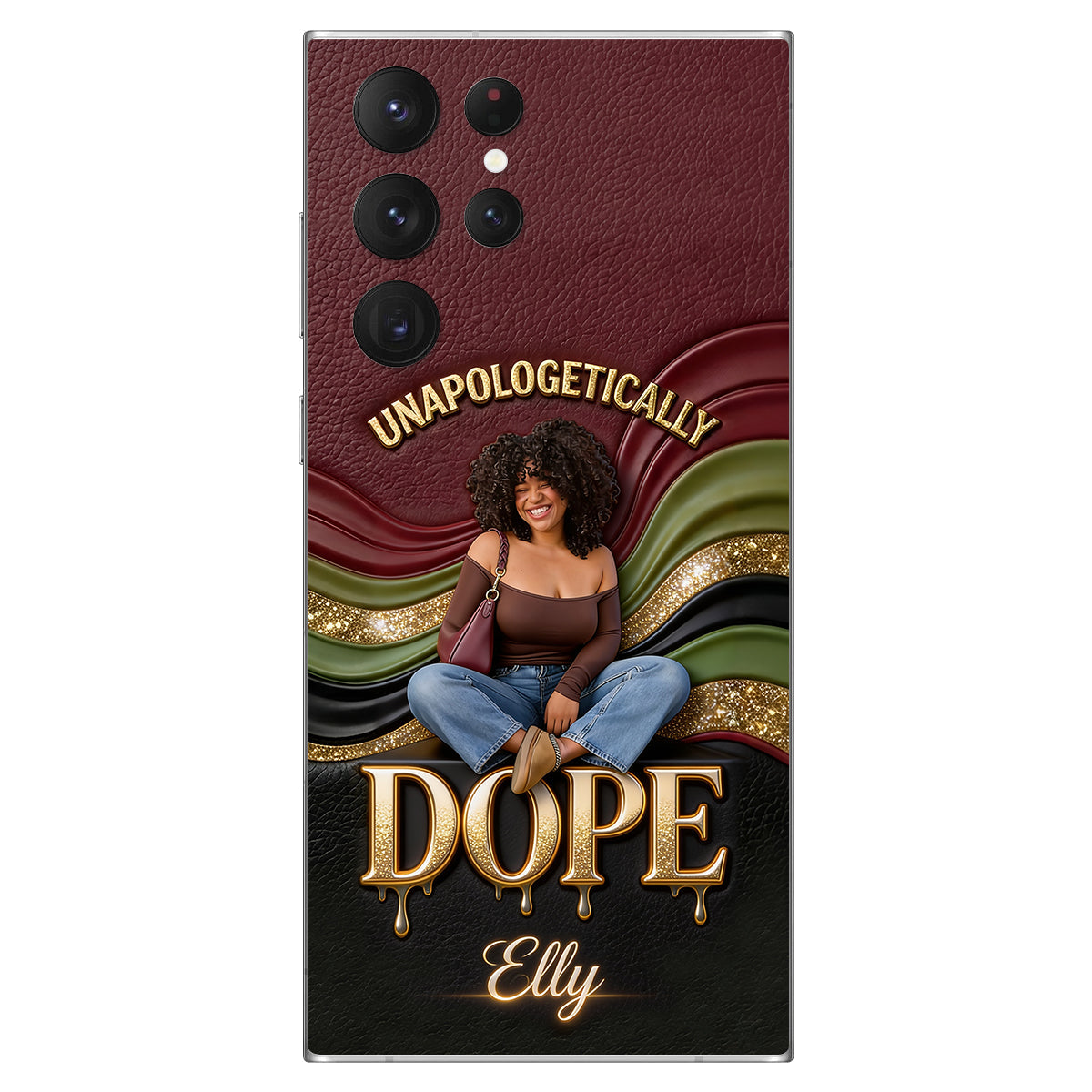 Happy Juneteeth, Black History, Black Pride - Personalized African American 3D Embossed Leather Phone Case