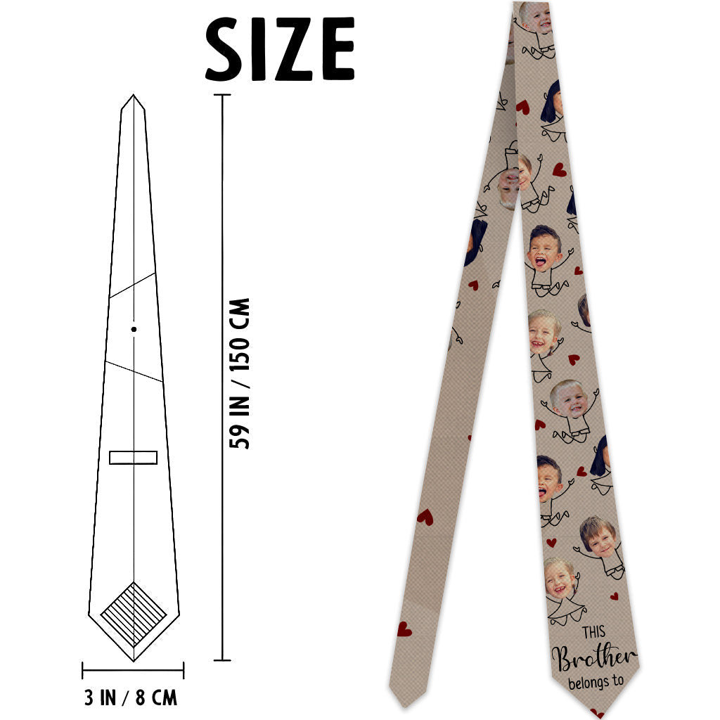 This Daddy Belongs To - Gift for dad, grandpa, uncle, brother, husband - Personalized Necktie
