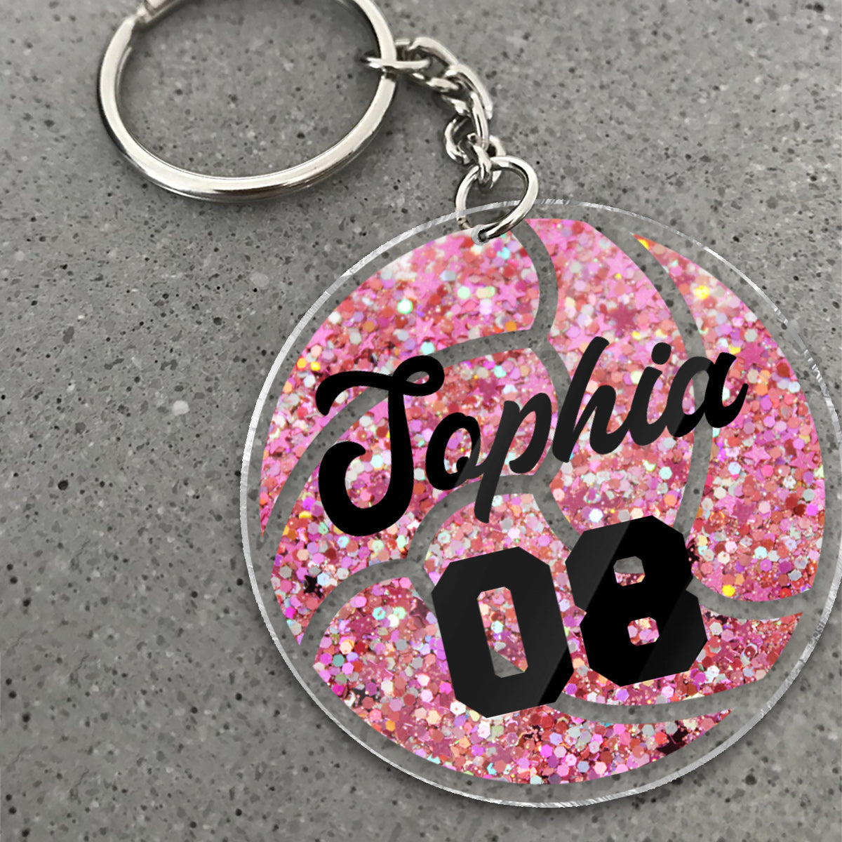 Volleyball Team - Personalized Volleyball Transparent Keychain