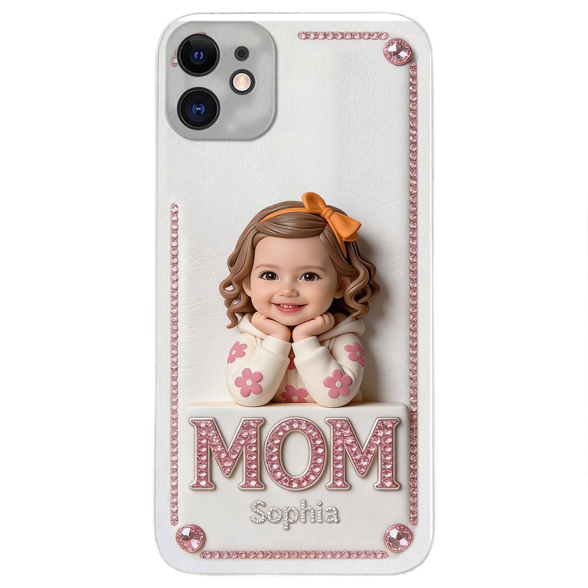 Mother's Day Gift, Custom From Any Photo - Personalized Mother 3D Embossed Leather Phone Case
