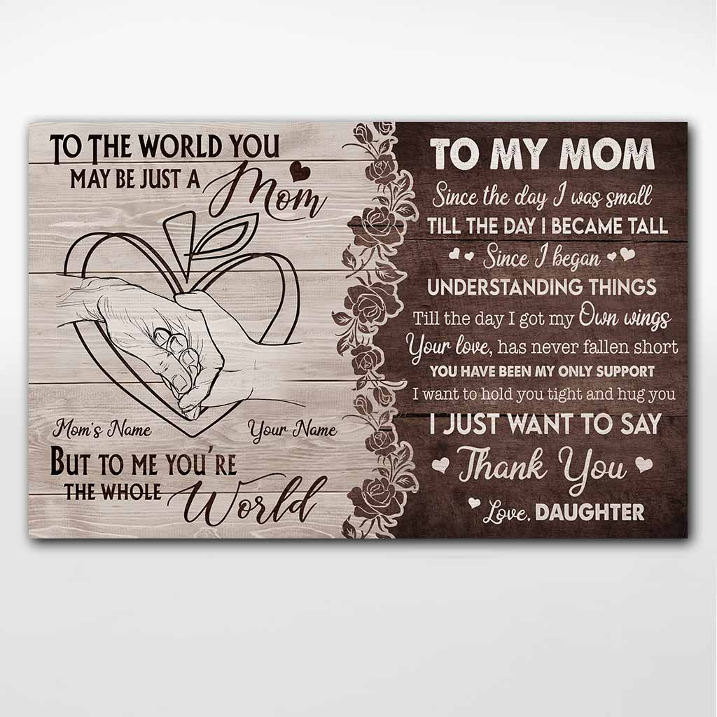 To My Mom - Personalized Mother's Day Teacher Poster