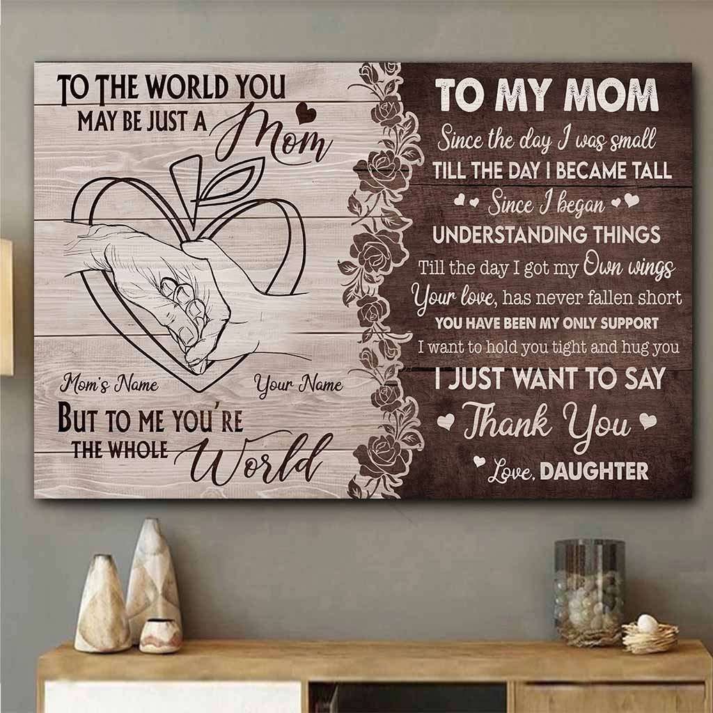 To My Mom - Personalized Mother's Day Teacher Poster