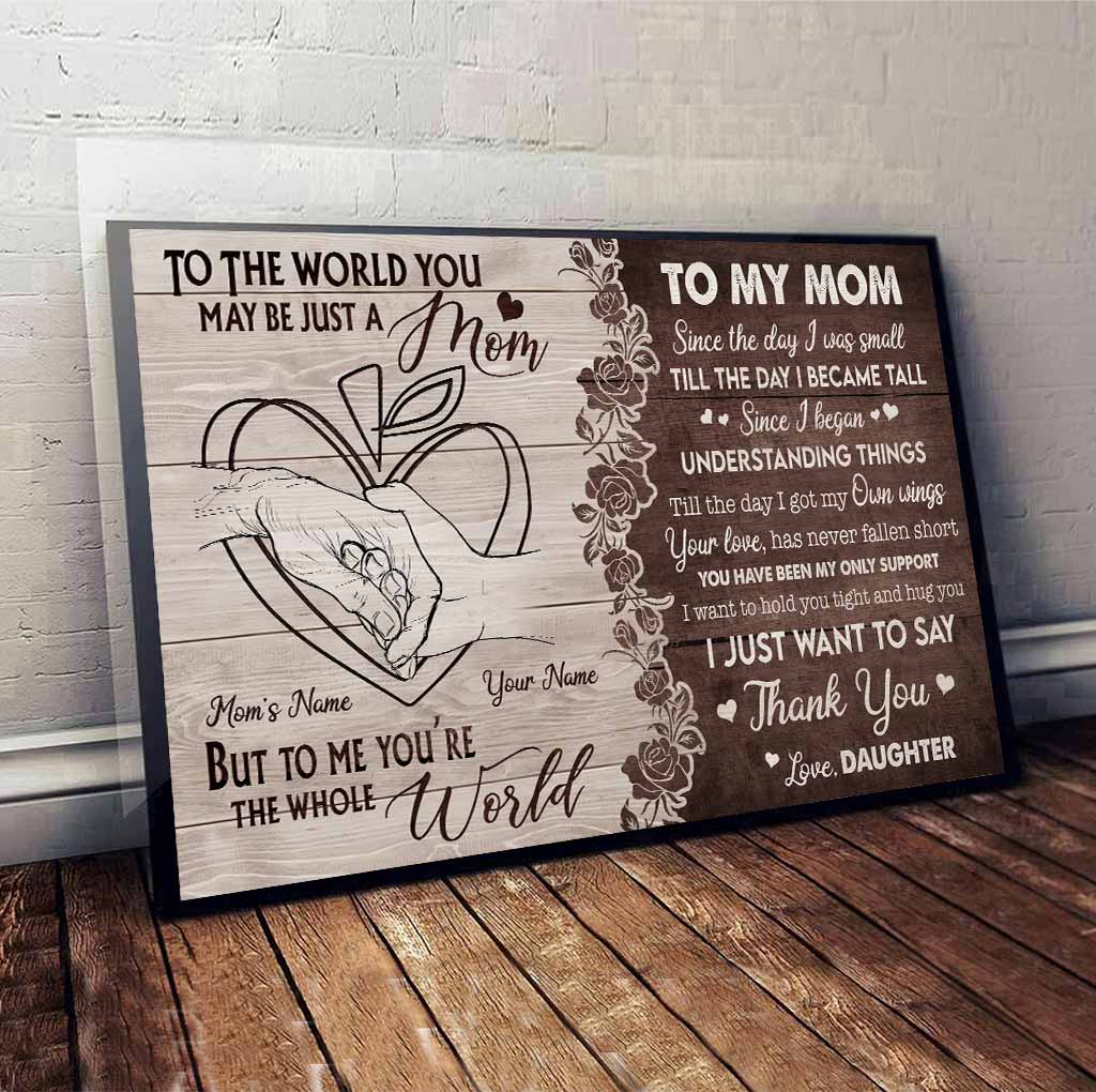 To My Mom - Personalized Mother's Day Teacher Poster
