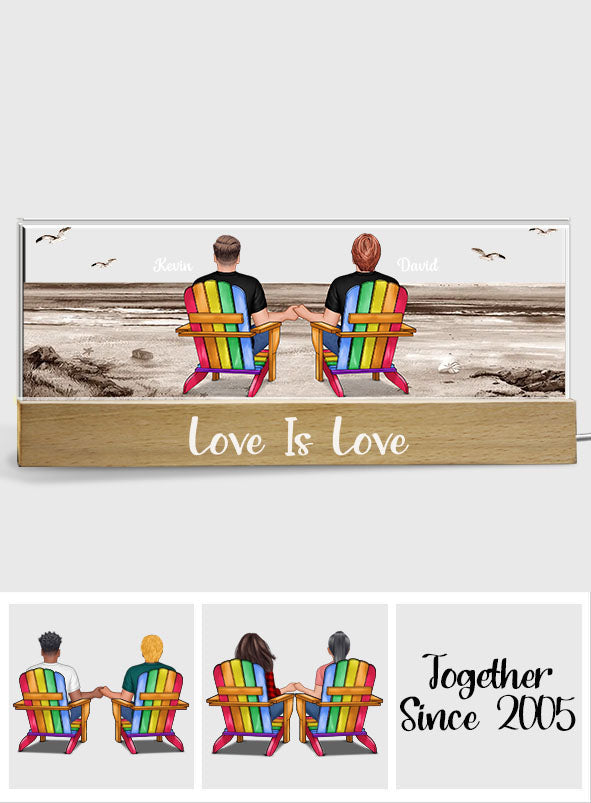 Love Is Love - Personalized LGBT Support Custom LED Night Light