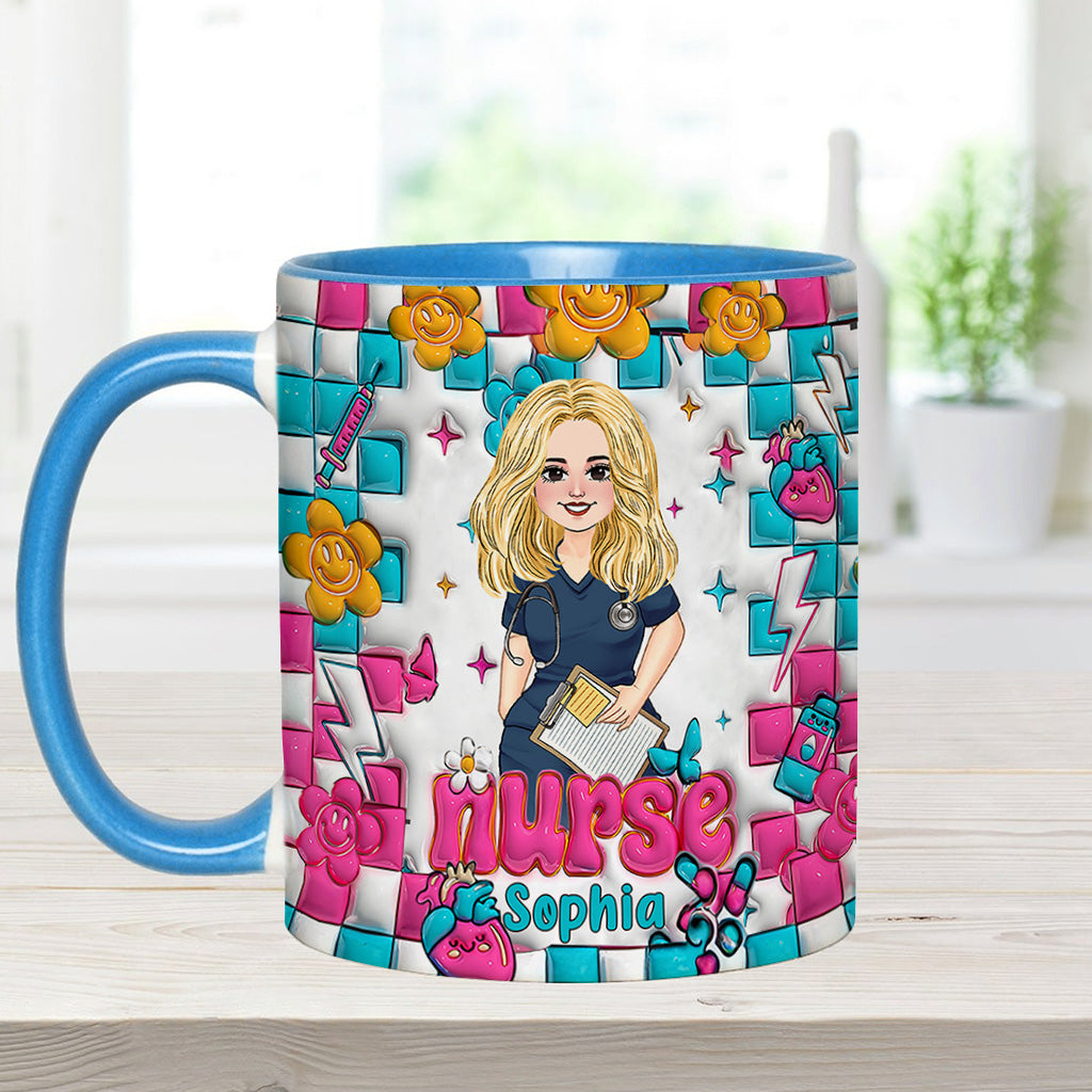Nurse Life - Personalized Nurse Accent Mug