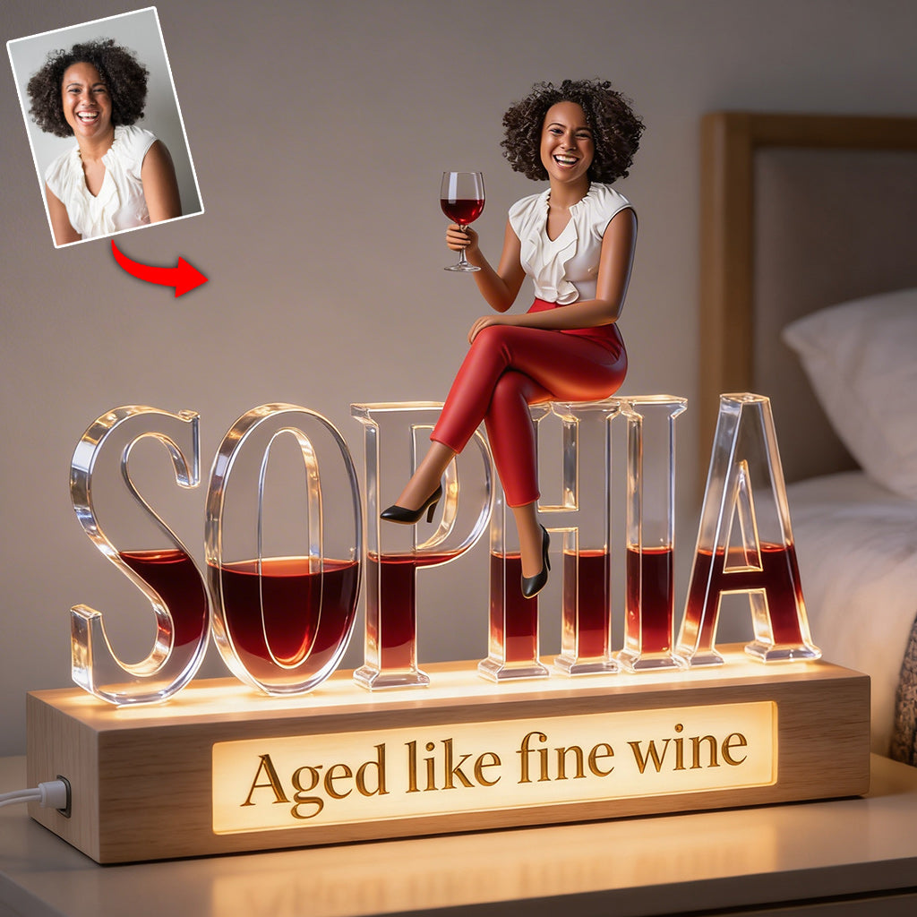 Cocktail Lovers - Personalized Cocktail Shaped Led Night Light