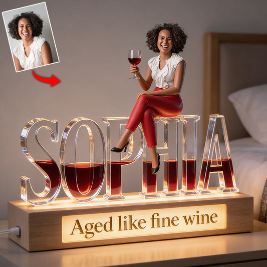 Cocktail Lovers - Personalized Cocktail Shaped Led Night Light