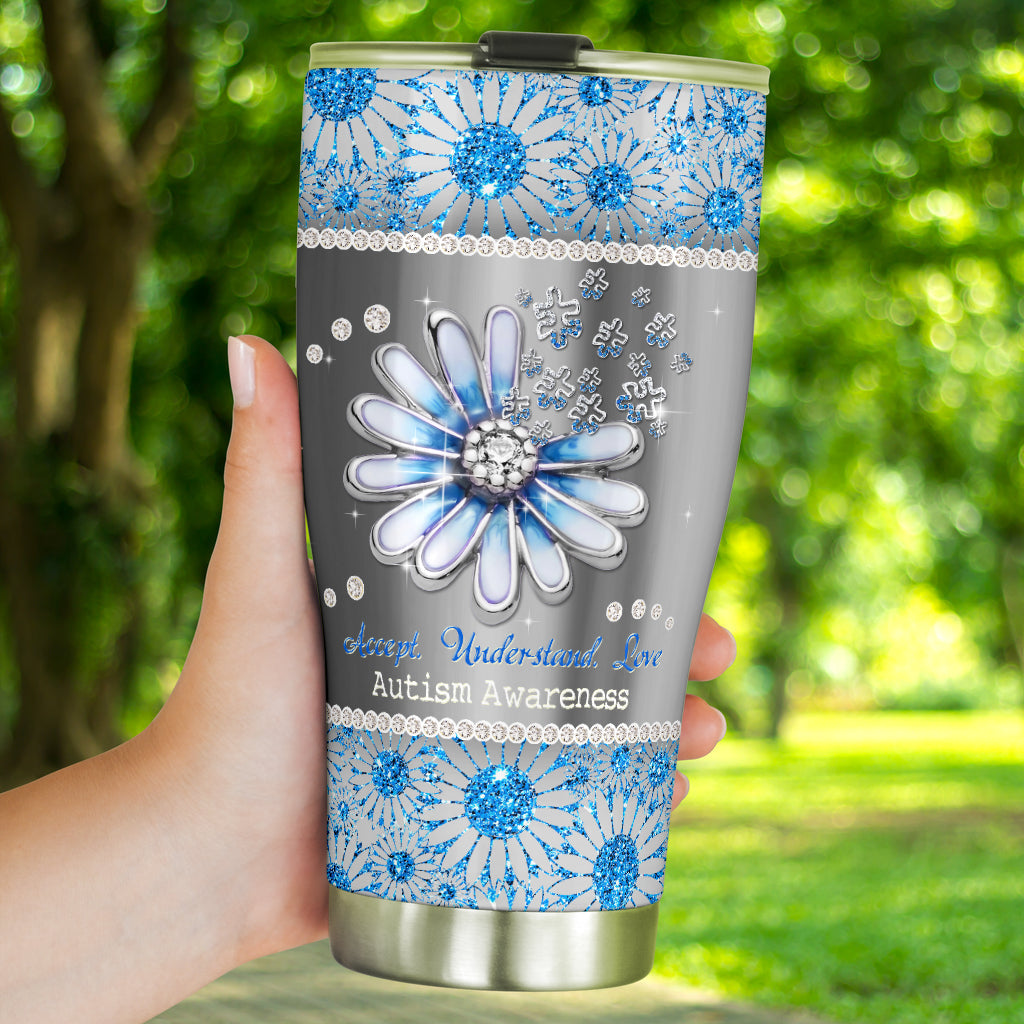 Accept Understand Love Autism Awareness Tumbler 0622