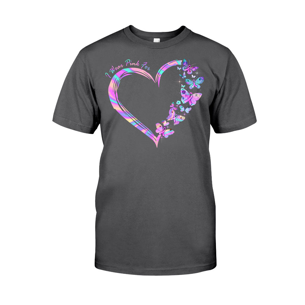 I Wear Pink - Breast Cancer Awareness Personalized T-shirt And Hoodie