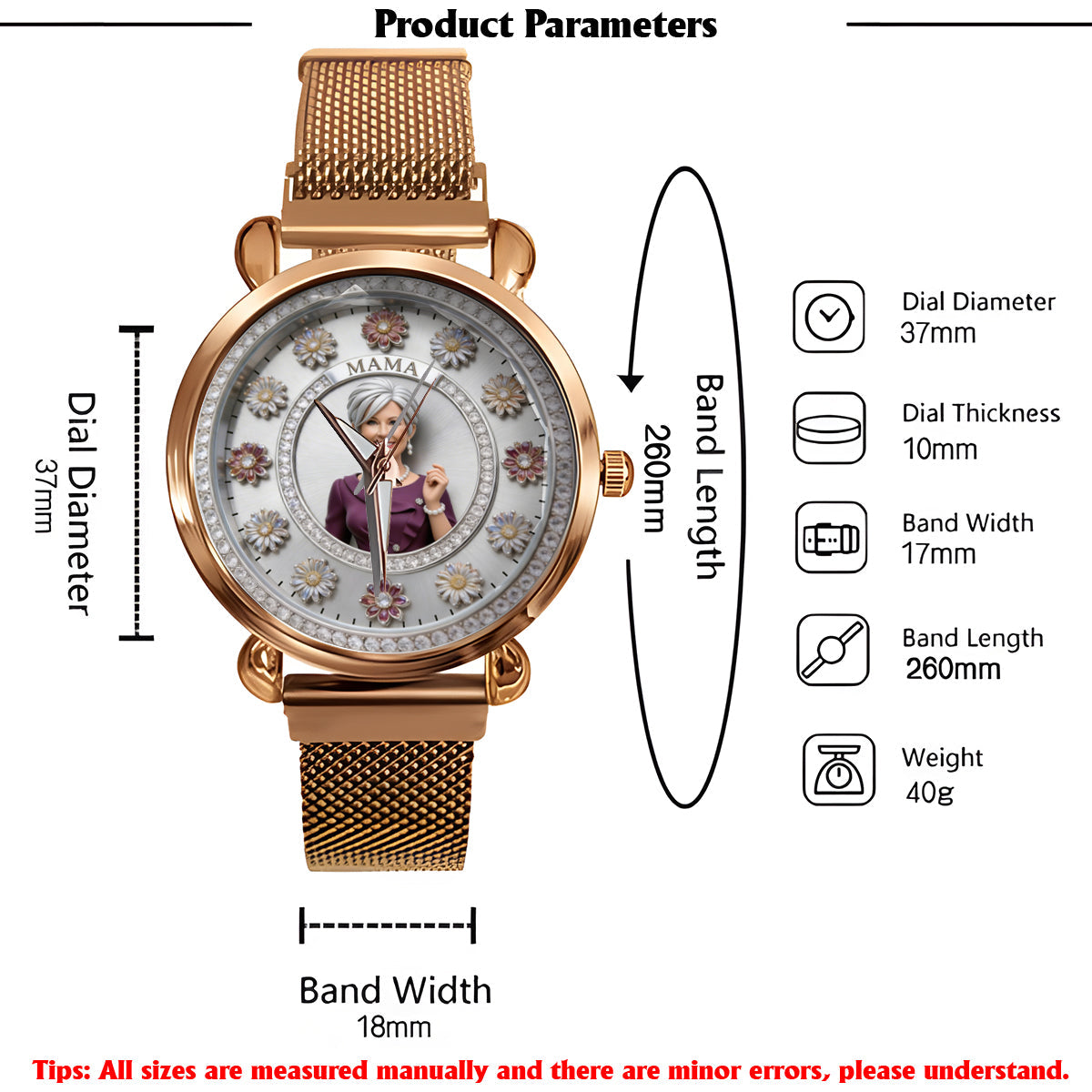 Custom Any Photo - Personalized Mother Women Hand Watch