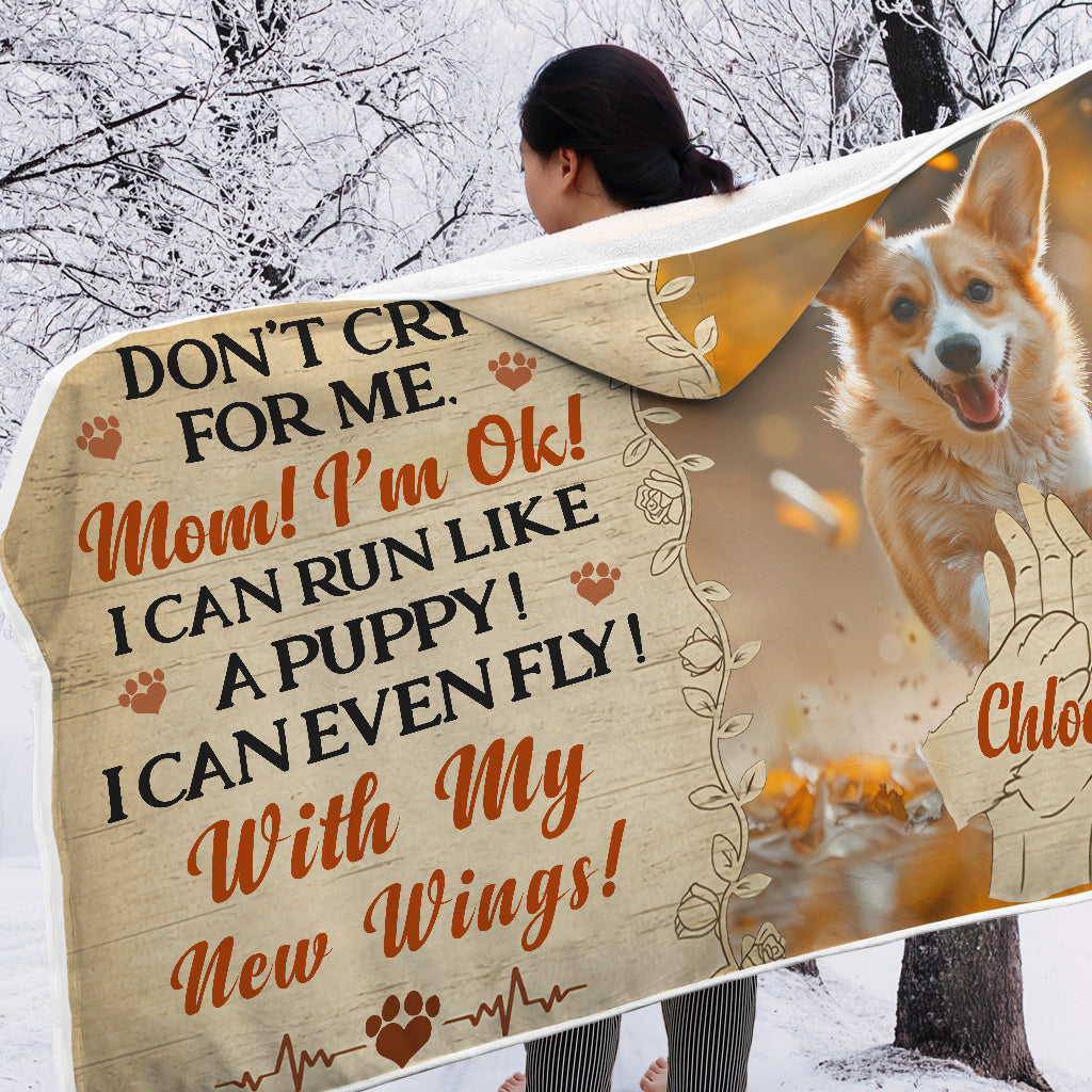 Don't Cry For Me Memoria - Personalized Dog Hooded Blanket