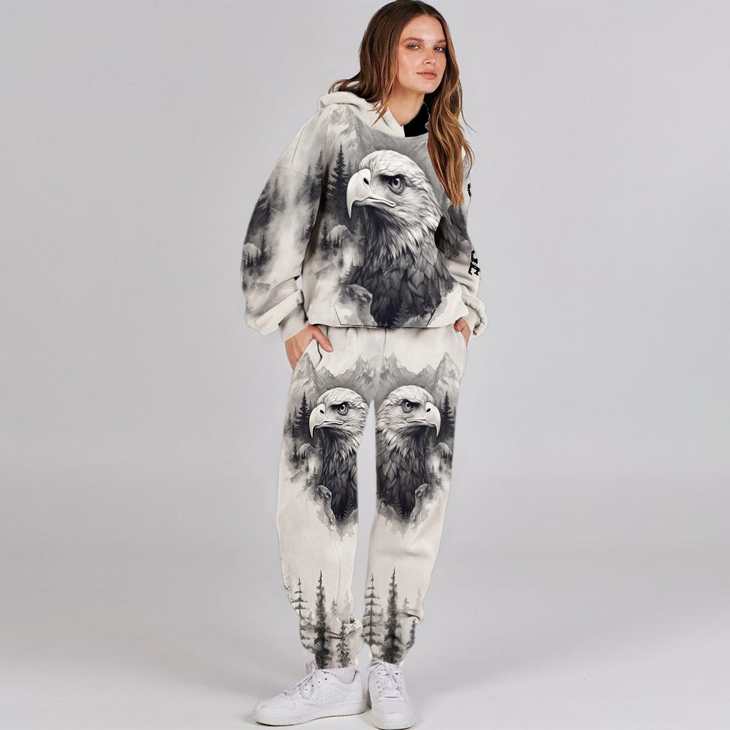 Strong Eagle - Personalized Bald Eagle Hoodie and Sweatpants