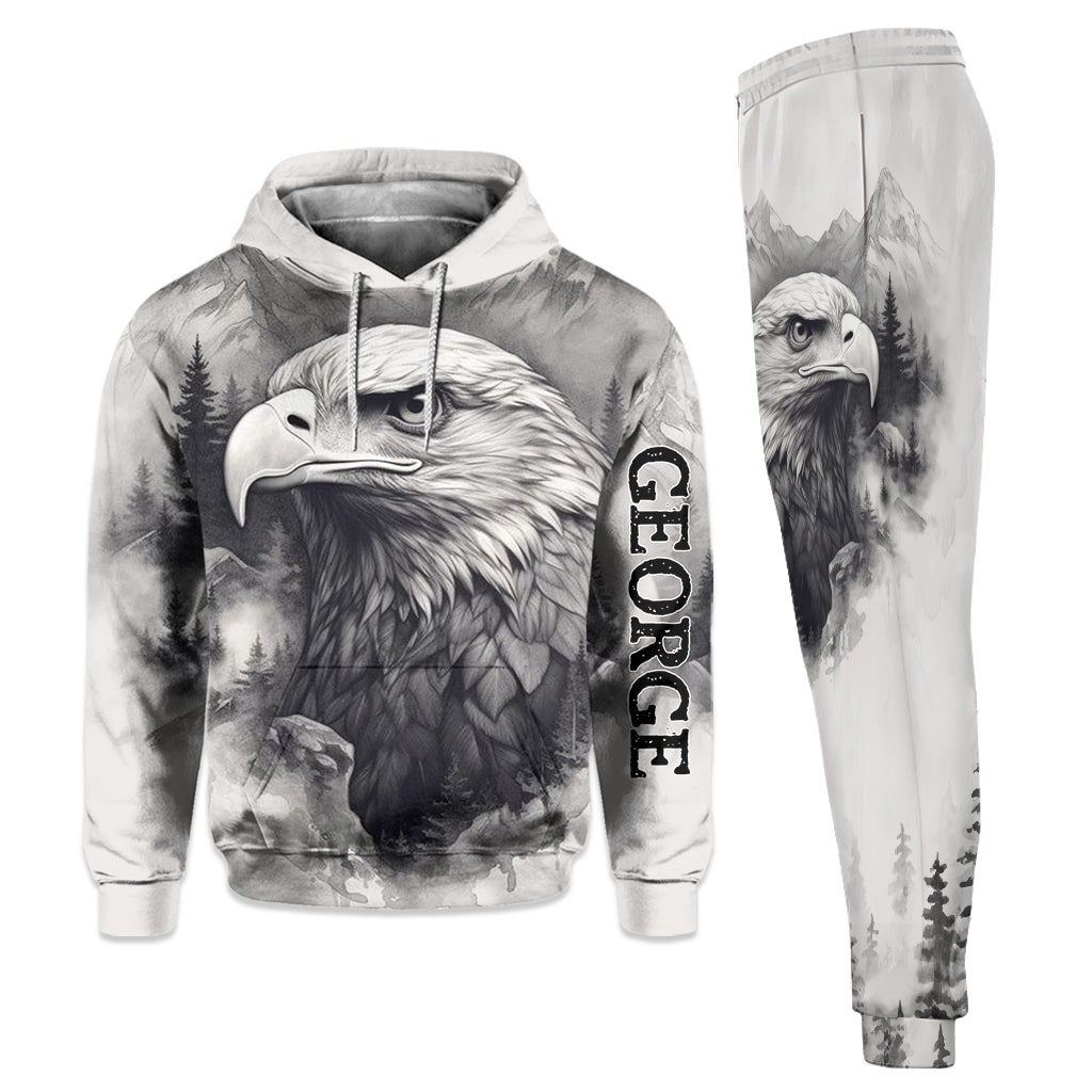 Strong Eagle - Personalized Bald Eagle Hoodie and Sweatpants
