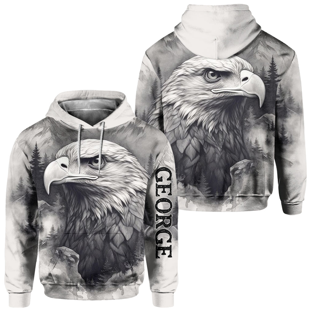 Strong Eagle - Personalized Bald Eagle Hoodie and Sweatpants