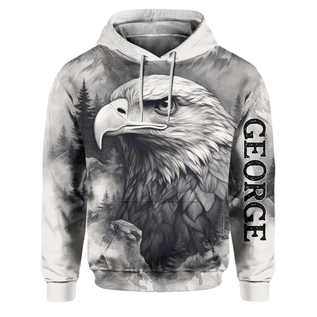 Strong Eagle - Personalized Bald Eagle Hoodie and Sweatpants