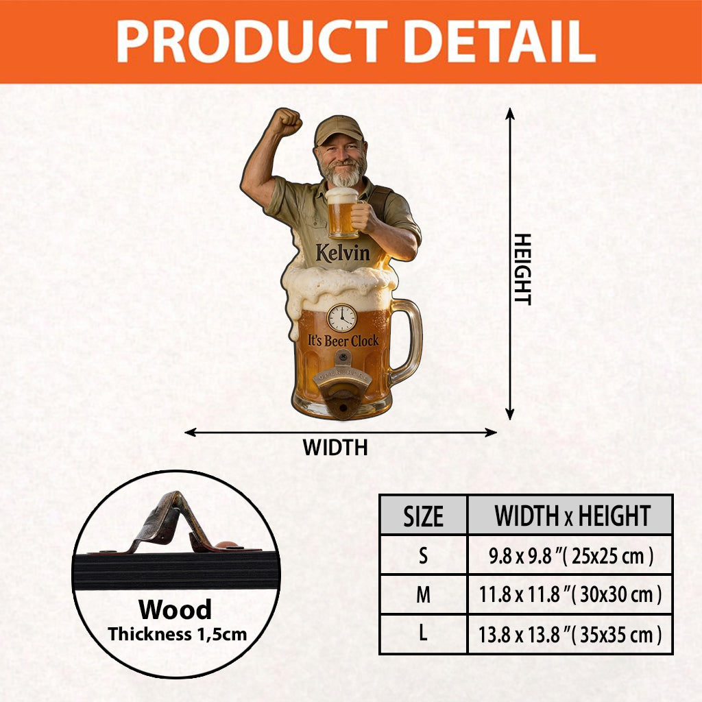 It's Beer Clock - Personalized Beer Wall Bottle Opener