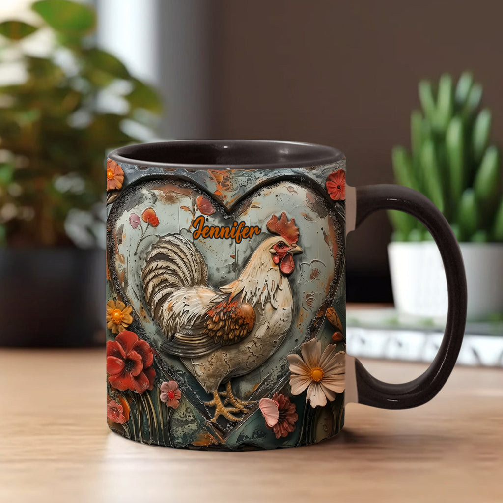Stunning Chicken - Personalized Chicken Accent Mug