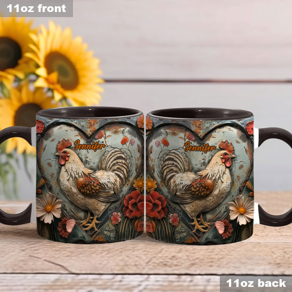 Stunning Chicken - Personalized Chicken Accent Mug