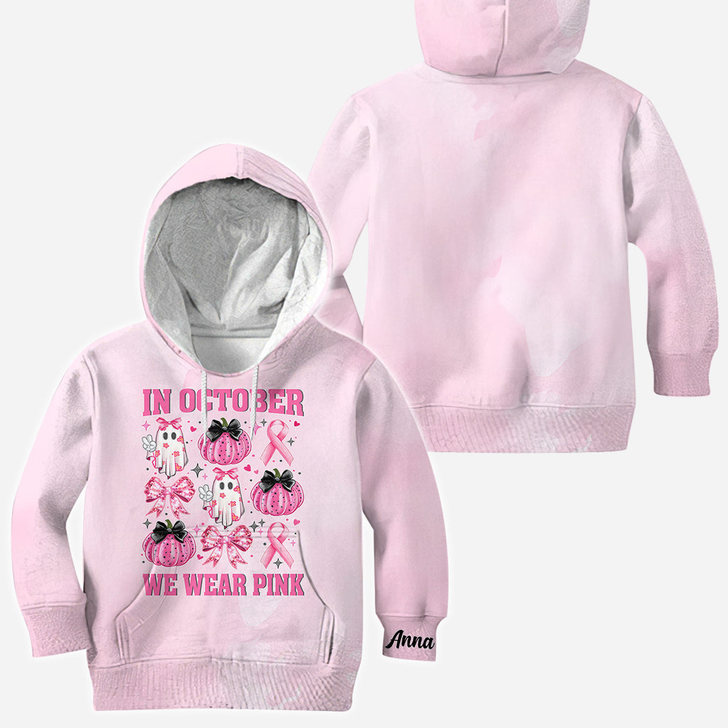 In October We Wear Pink - Personalized Breast Cancer Awareness All Over Shirt