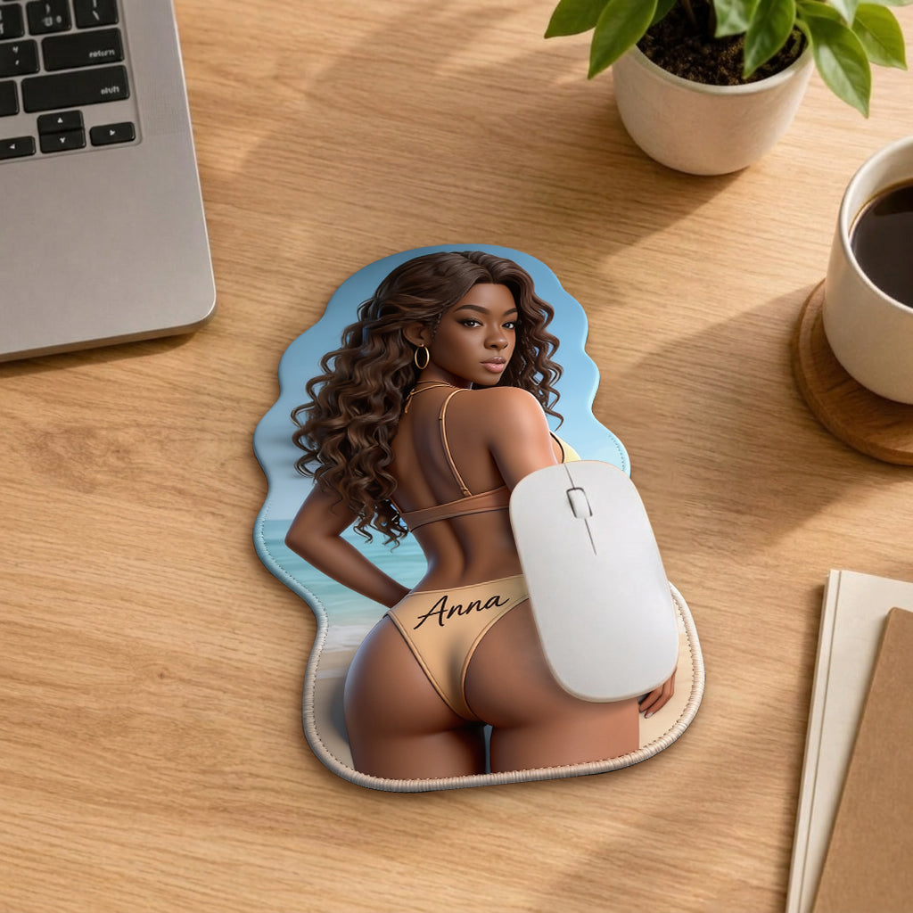 Hot Girlfriend, Wife Summer Vibe - Personalized Spicy Couple Mouse Pad Custom Shape