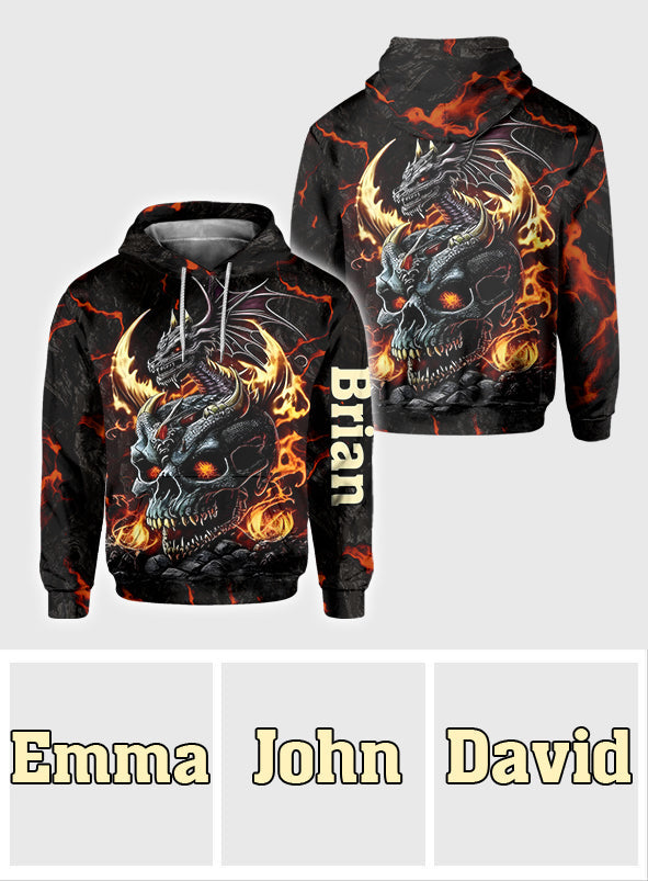 Skul and Dragon - Personalized Dragon All Over Shirt