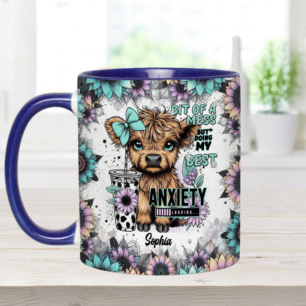 Bit Of A Mess But Doing My Best - Personalized Accent Mug