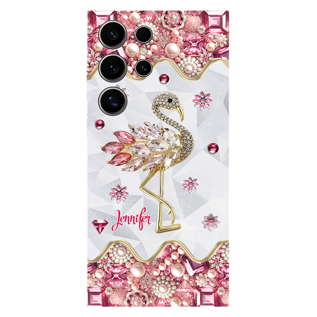 Just A Girl Who Loves Flamingos - Personalized Flamingo Full Print Phone Case