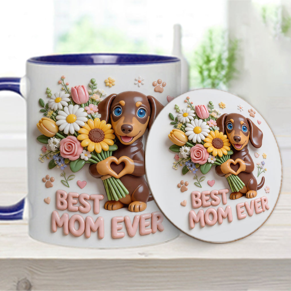 Custom Any Photo - Personalized Dog Accent Mug & Coaster