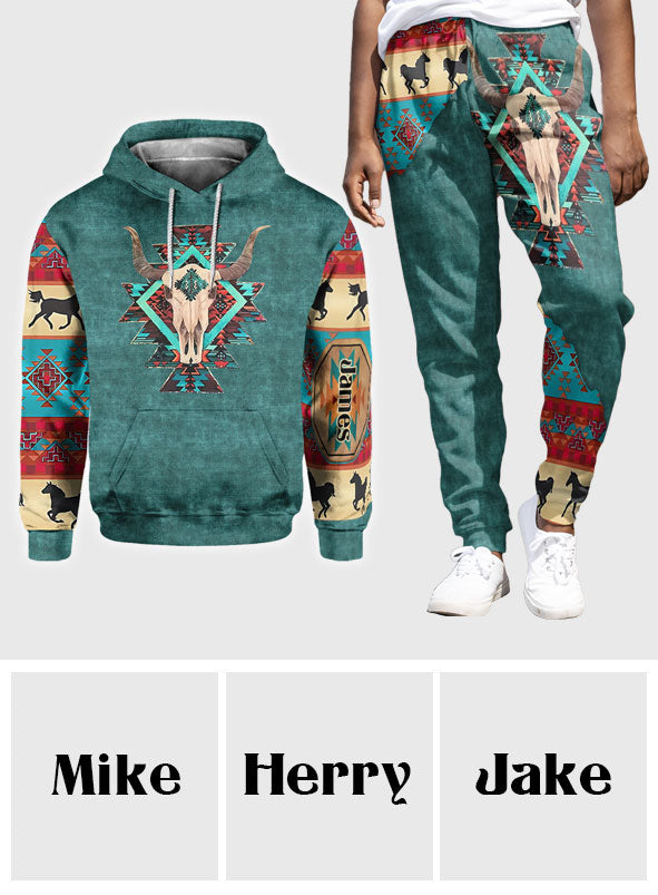Strong Man - Personalized Western Outfit Hoodie and Sweatpants