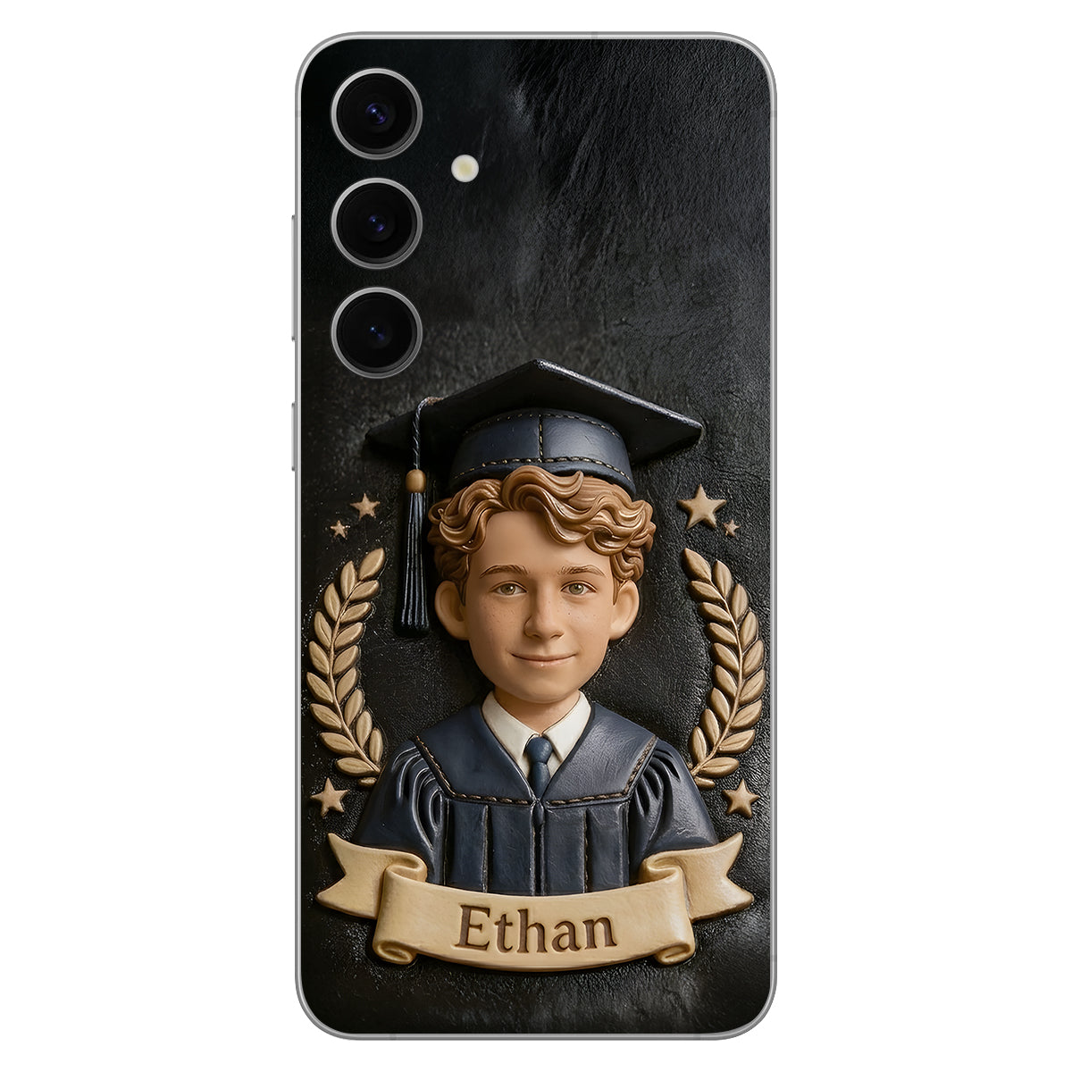 Graduation Gift - Personalized Graduation 3D Embossed Leather Phone Case