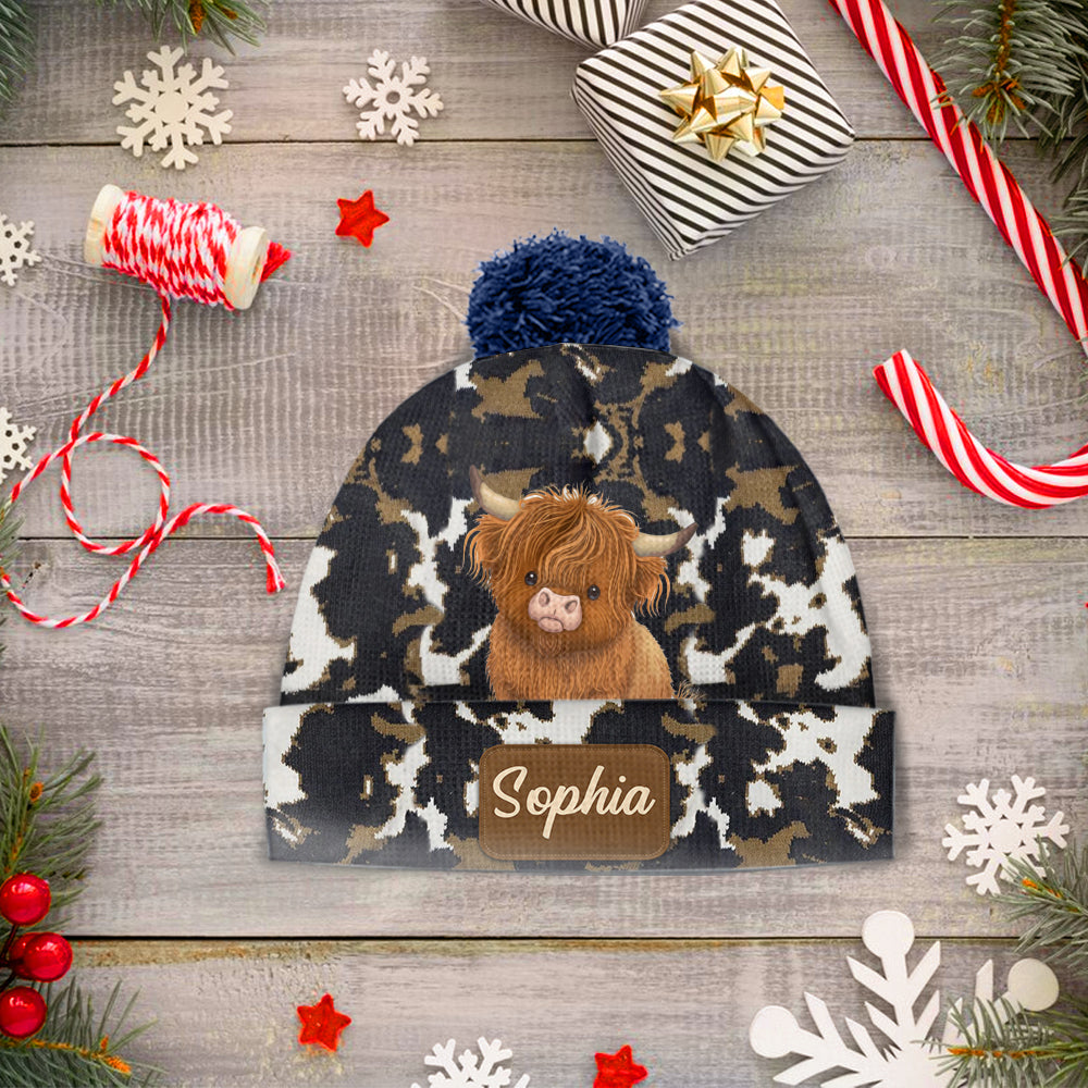 Love Highland Cows - Personalized Beanie Hat