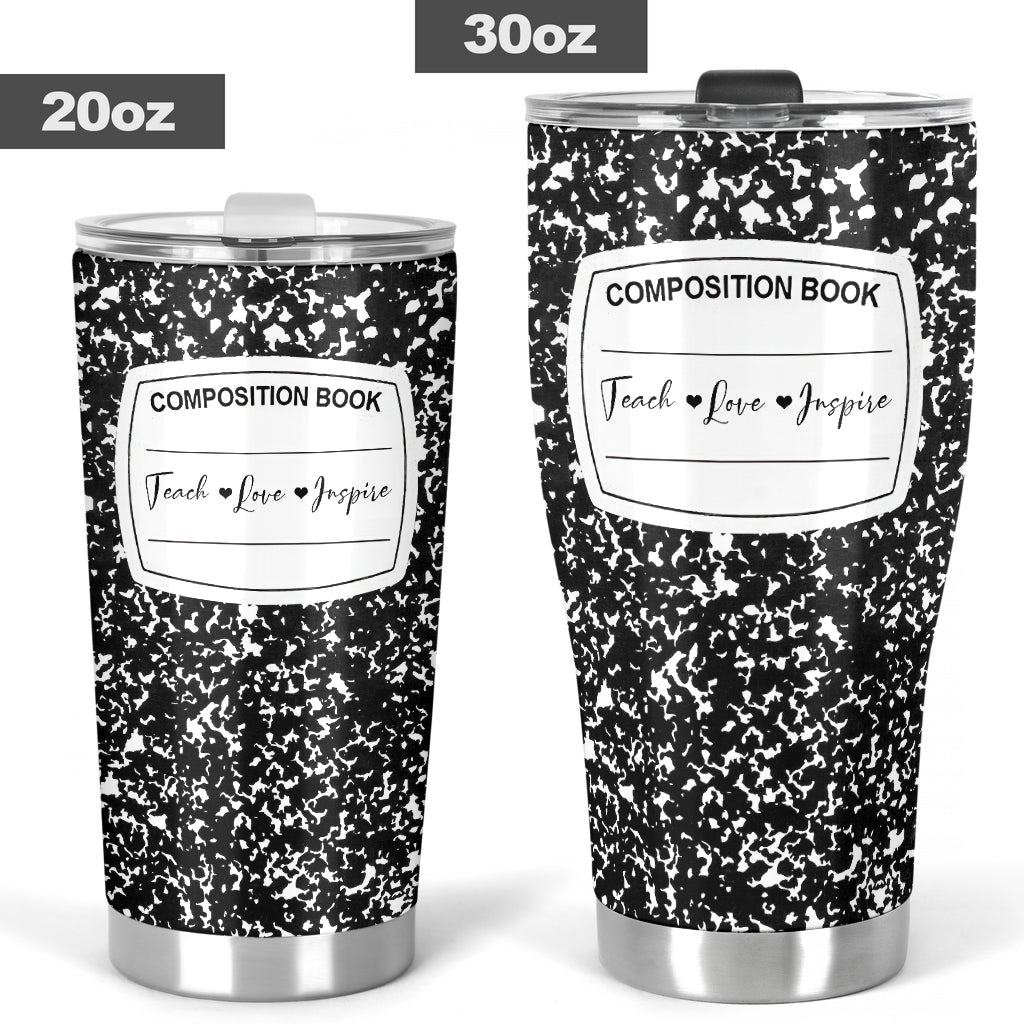 Composition Book Teacher Tumbler 0622