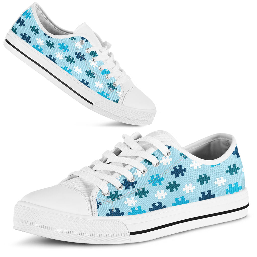 Puzzle Pieces Autism Awareness Low Top Shoes 0622