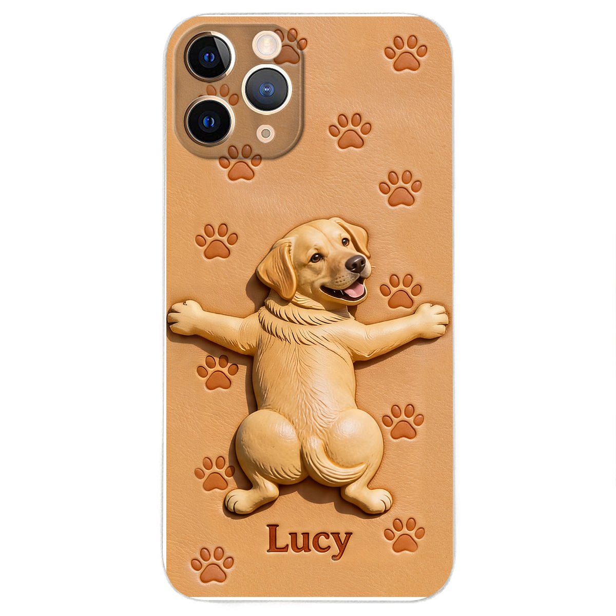 Pet Mom, Dog Lovers Gift Idea - Personalized Dog 3D Embossed Leather Phone Case