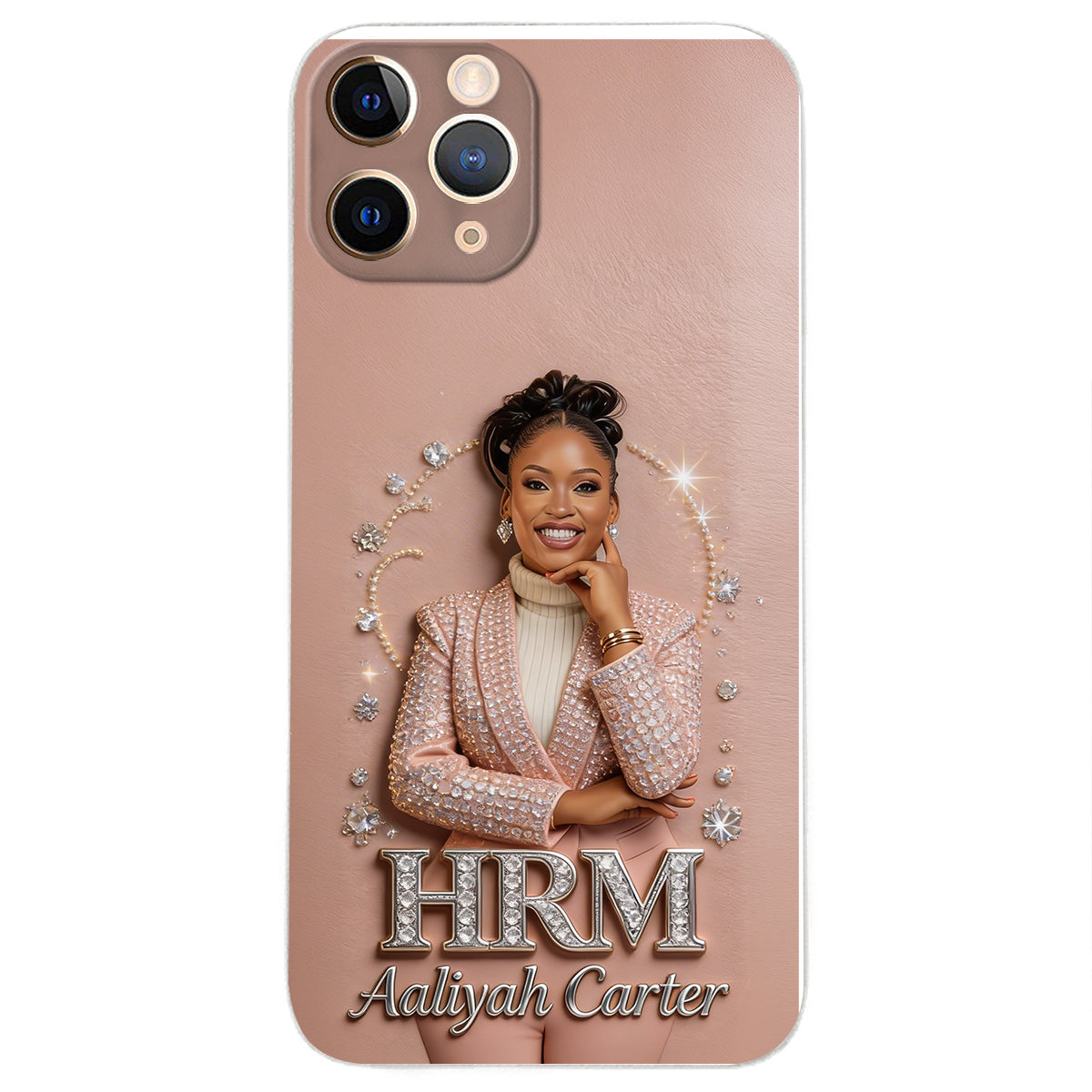 Office Decoration Custom Any Photo - Personalized Colleague 3D Embossed Leather Phone Case