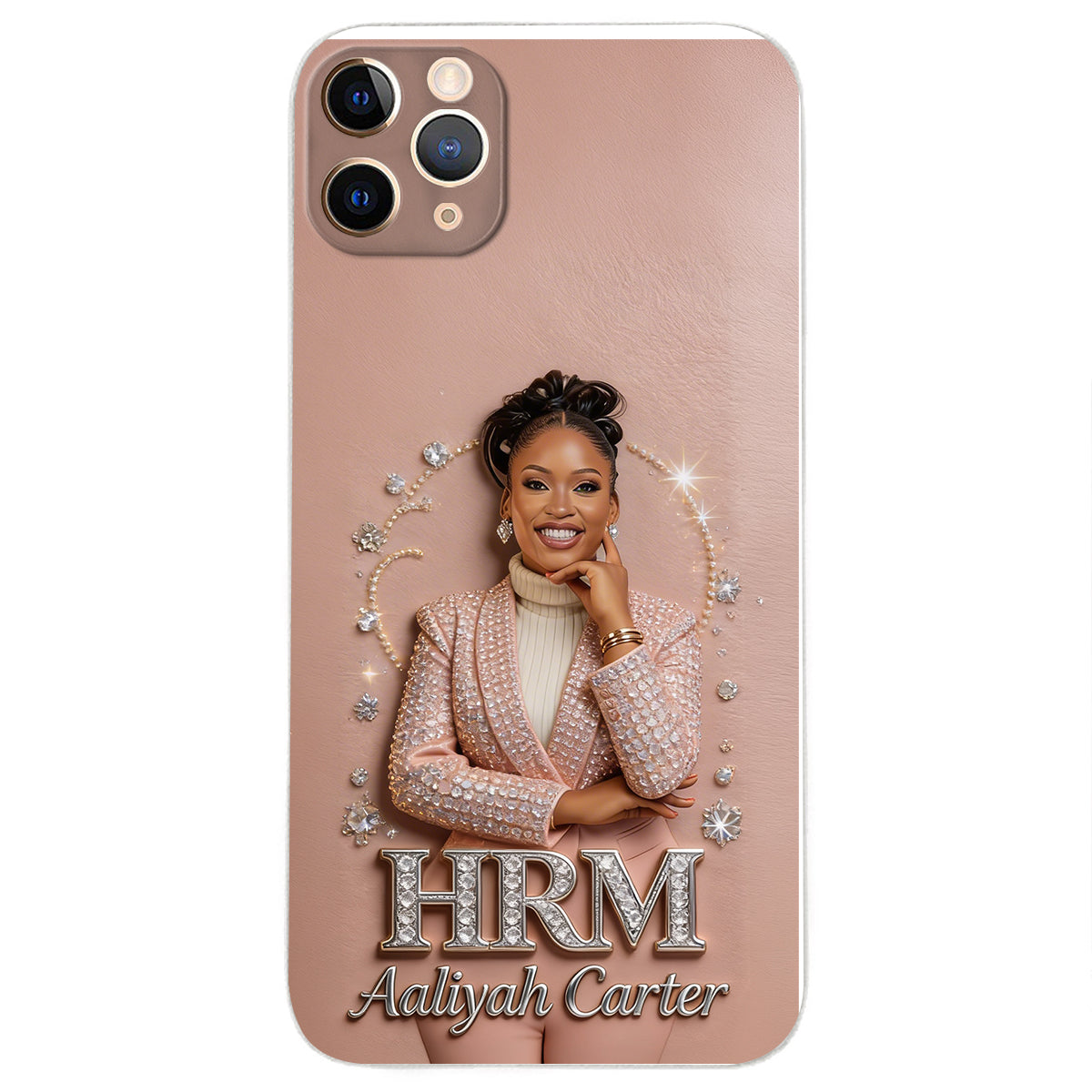 Office Decoration Custom Any Photo - Personalized Colleague 3D Embossed Leather Phone Case