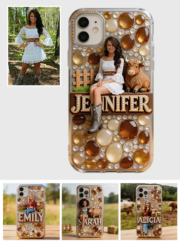 Just A Girl Who Loves Highland Cows - Personalized Highland Cow Full Print Phone Case