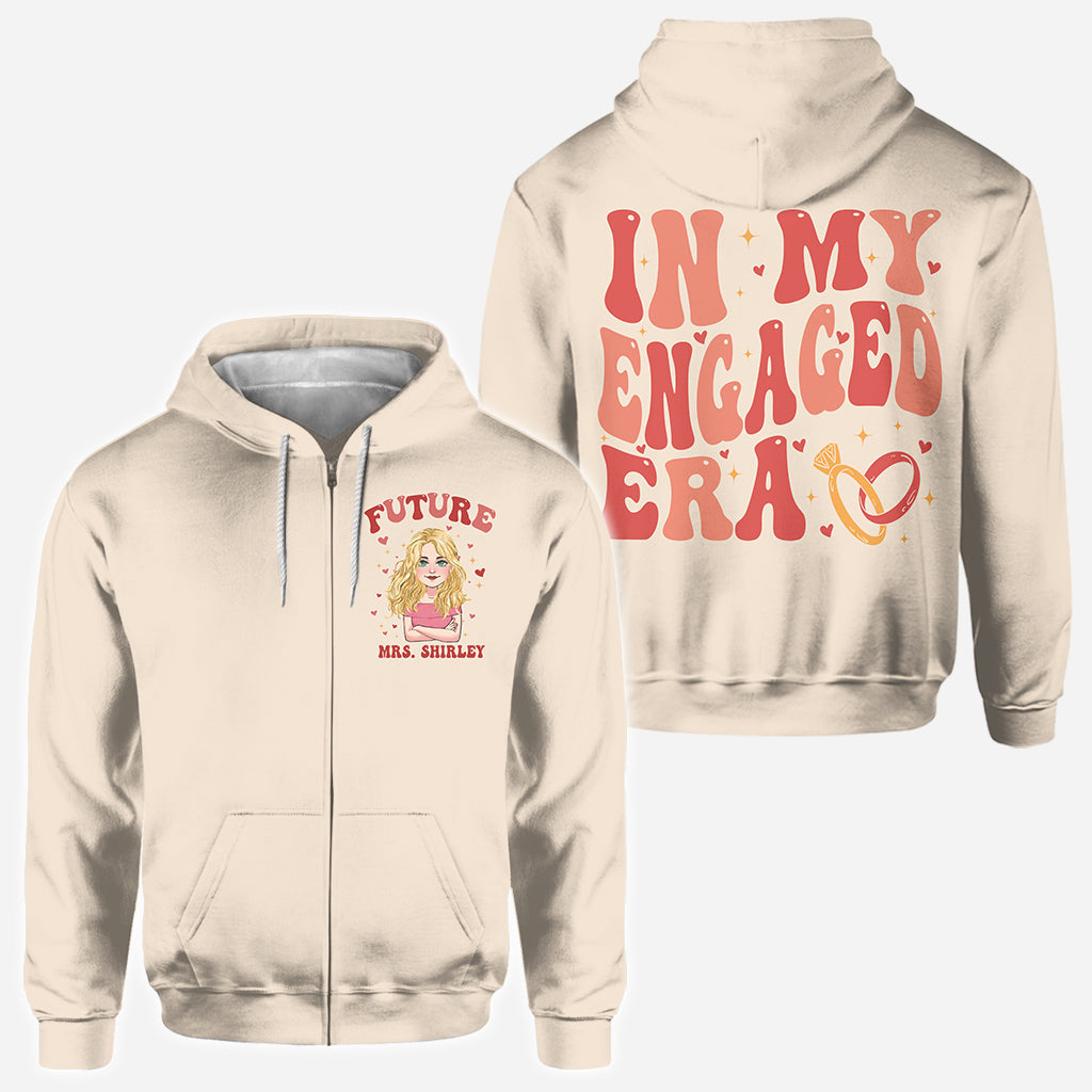 In My Engaged Era - wedding gift for bride - Personalized All Over Shirt