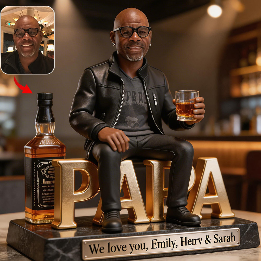 Custom Any Photo, Best Gift For Dad & Grandpa - Personalized Father Custom Shaped Acrylic Plaque