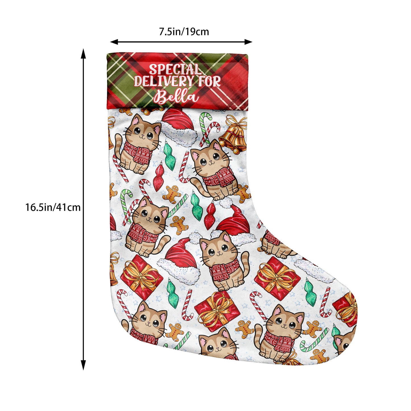 Meowy Christmas - Personalized Cat Christmas Stockings