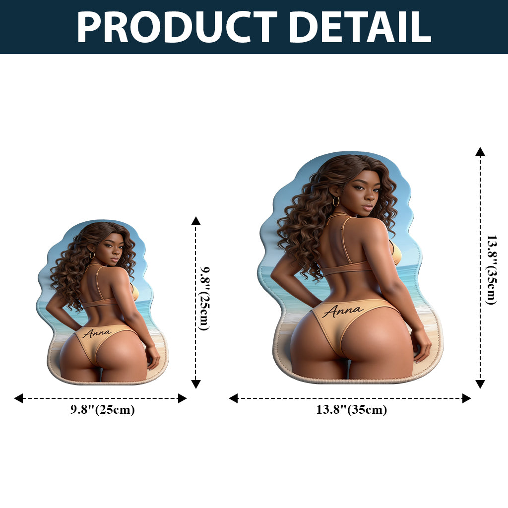Hot Girlfriend, Wife Summer Vibe - Personalized Spicy Couple Mouse Pad Custom Shape